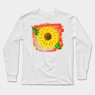 Bookish Fall Sunflower Long Sleeve T-Shirt